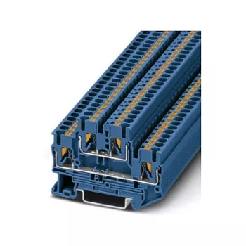 Phoenix 3210570 PTTB 2,5 BU Borne de carril de doble nivel con tecnología Push-in