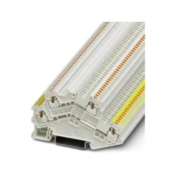 Phoenix Contact PTTBS 1,5/SWH/U-YE/O-WH Borne de doble nivel para KNX, Push-in, Blanco/Amarillo