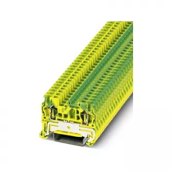 Phoenix Contact ST 2.5-PE Borne de carril para conductor de protección, conexión por resorte, verde-amarillo, carril DIN