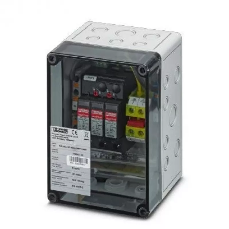 PHOENIX CONTACT caja de protección contra sobretensiones para 1 MPPT, tipo 1/tipo 2, 1000 V DC, IP65