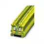 Phoenix Contact UT 6-PE Borne de carril para conductor de protección, conexión por tornillo, verde-amarillo, 10 mm²