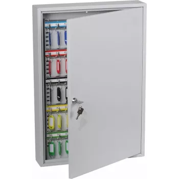 Phoenix Safe KC0603K Armario de llaves (gris) – 100 ganchos, montaje en pared, 550 x 380 x 80 mm