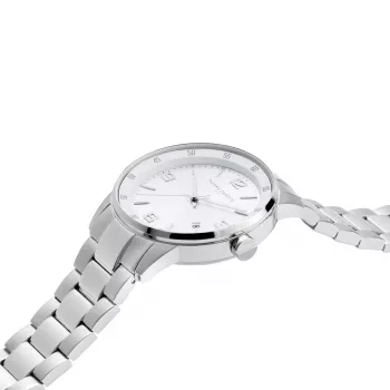 Pierre Cardin Reloj analógico de cuarzo de hombre CMR.0006 40mm acero inoxidable esfera negra correa de piel