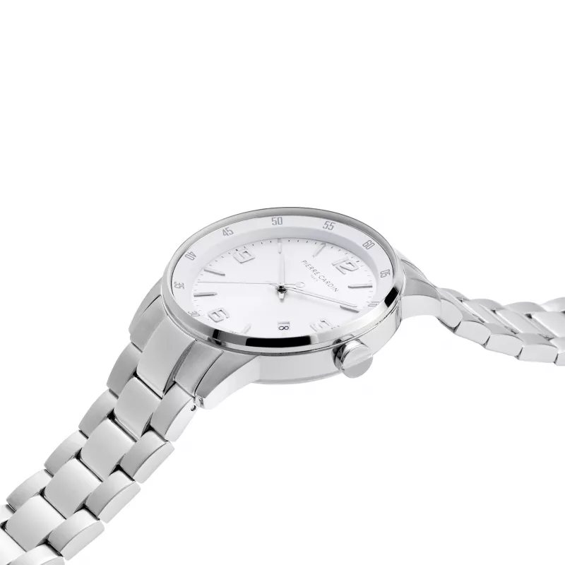 Pierre Cardin Reloj analógico de cuarzo de hombre CMR.0006 40mm acero inoxidable esfera negra correa de piel