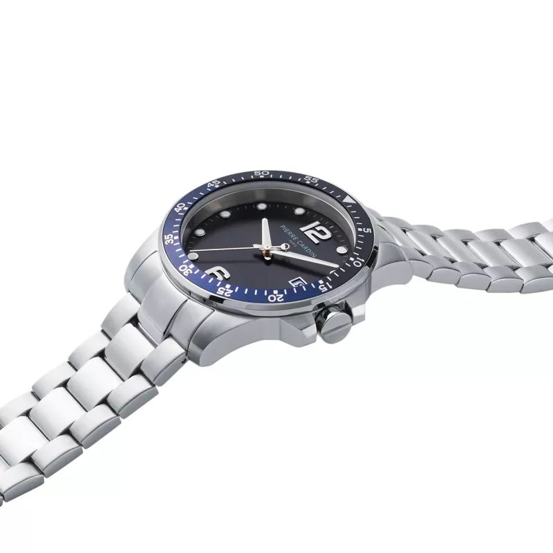 Pierre Cardin reloj de hombre analógico de cuarzo CNI.0030 40mm esfera negra correa de piel