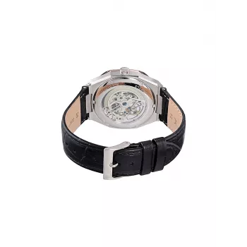 Pierre Cardin Reloj analógico de cuarzo para hombre CF.1002.LB.2 42mm acero inoxidable esfera negra correa de piel