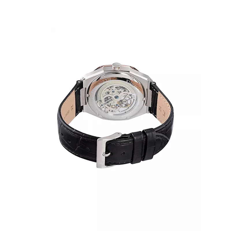 Pierre Cardin Reloj analógico de cuarzo para hombre CF.1002.LB.2 42mm acero inoxidable esfera negra correa de piel