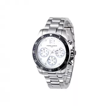 Pierre Cardin Reloj de pulsera hombre cuarzo CNI.0012 40mm caja de acero inoxidable correa de piel negra