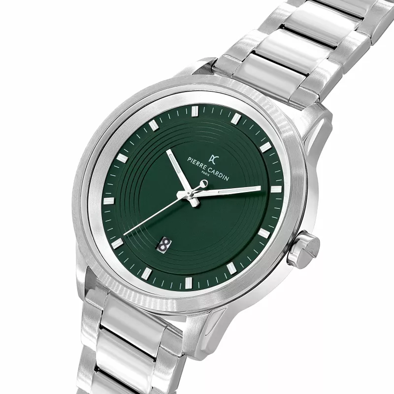Pierre Cardin Reloj de hombre CCP.5028 (45 mm) caja de acero inoxidable esfera negra correa de piel