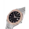Pierre Cardin Reloj de hombre CF.1000.MU 42mm Cuarzo analógico acero inoxidable esfera negra correa de cuero
