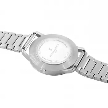 Pierre Cardin Reloj hombre CLC.6001 43mm acero inoxidable cuarzo analógico esfera negra correa de piel