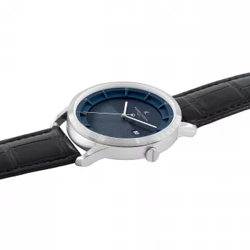 Reloj Pierre Cardin para hombre CLC.6004 43 mm acero inoxidable piel esfera negra