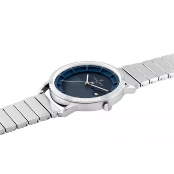 Reloj de hombre Pierre Cardin CLC.6005 43mm acero inoxidable cuarzo analógico esfera negra correa de piel