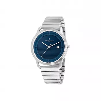 Reloj de hombre Pierre Cardin CLC.6005 43mm acero inoxidable cuarzo analógico esfera negra correa de piel