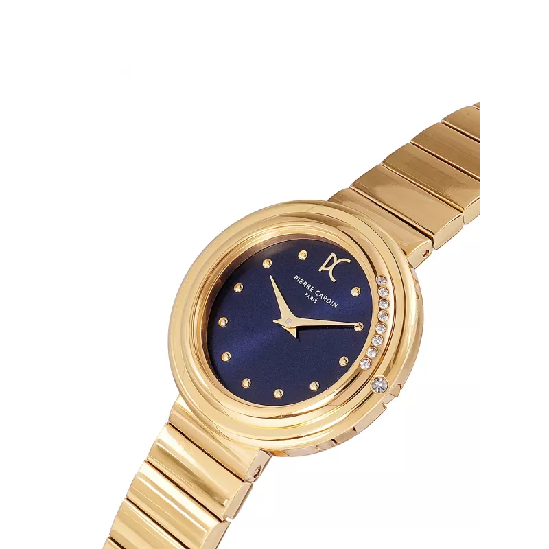 Pierre Cardin reloj de mujer analógico de cuarzo CF.1010.MG brazalete de malla milanesa de acero inoxidable plateado 32mm