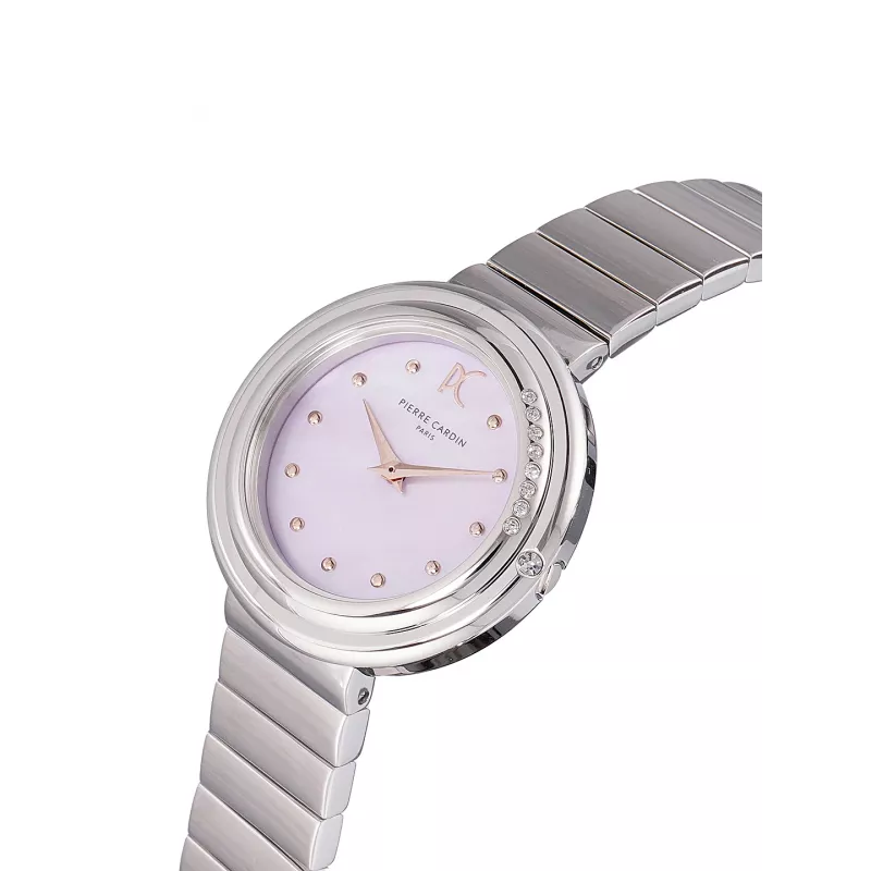 Pierre Cardin Reloj mujer CF.1010.MS.2 cuarzo analógico 32mm malla de acero inoxidable plateada