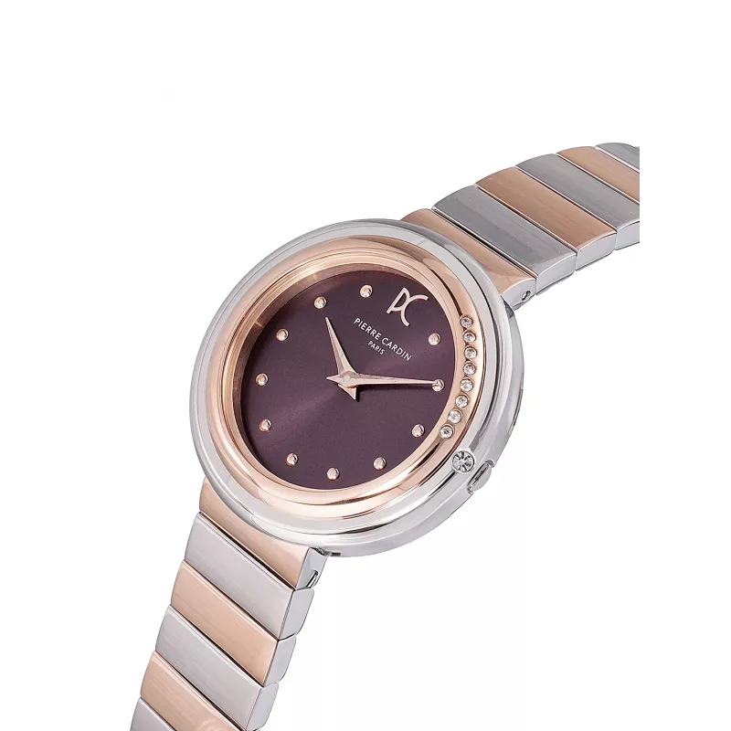 Pierre Cardin Reloj de mujer CF.1010.MU.1 reloj analógico de cuarzo 32mm plata acero inoxidable milanesa
