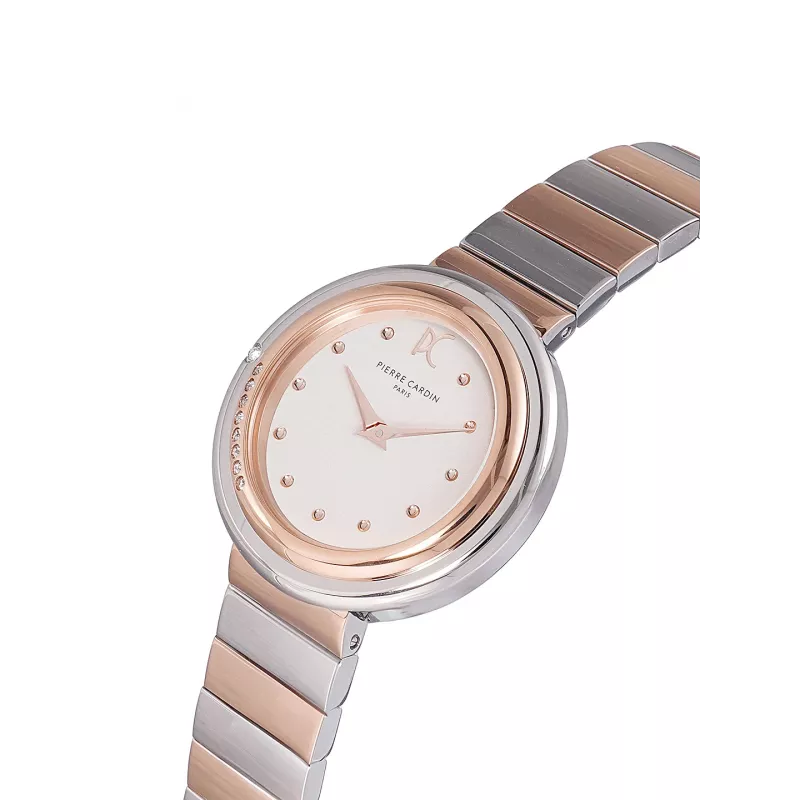 Pierre Cardin Reloj de mujer CF.1010.MU.3 reloj de cuarzo 32mm oro rosa acero inoxidable milanesa