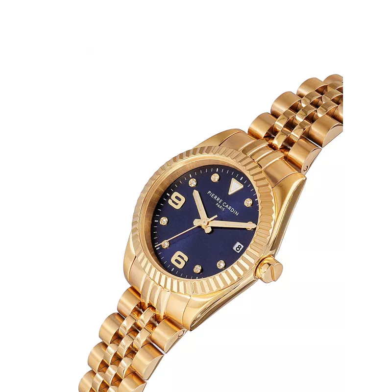 Reloj Pierre Cardin mujer CF.1012.MG.3 cuarzo analógico 28mm malla de acero inoxidable oro rosa