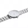 Pierre Cardin reloj de mujer analógico de cuarzo CCM.0550 32mm caja de acero inoxidable esfera plateada correa de piel negra