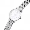 Pierre Cardin reloj de mujer analógico de cuarzo CCM.0550 32mm caja de acero inoxidable esfera plateada correa de piel negra