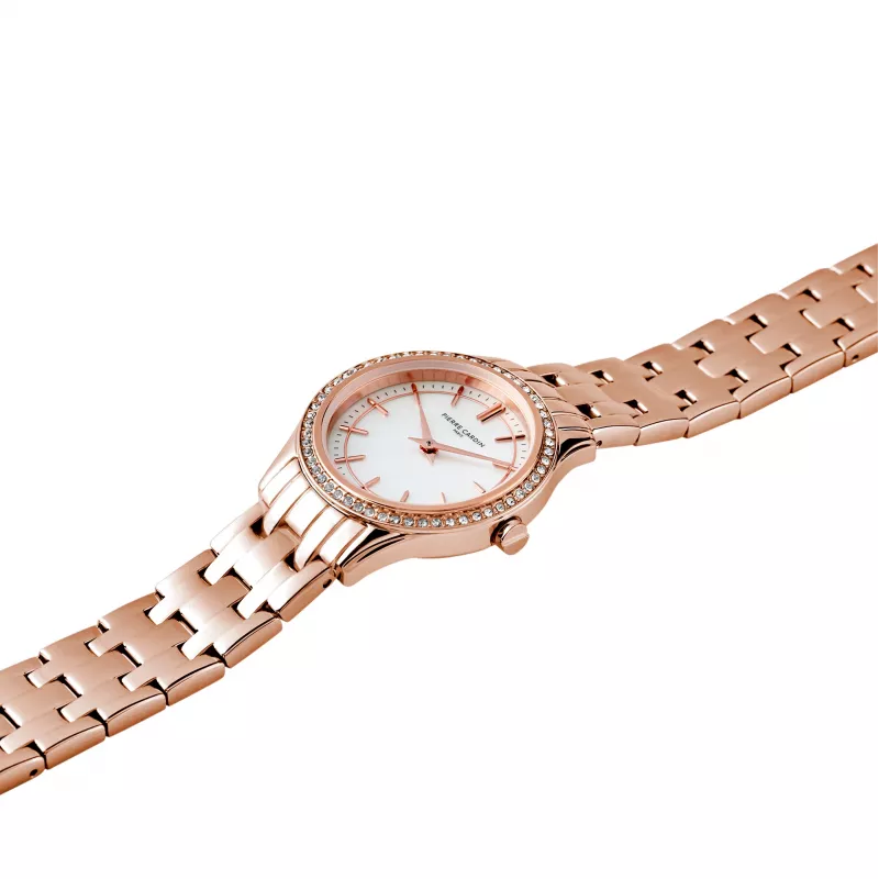 Pierre Cardin Reloj mujer de cuarzo analógico CF.0611.SC.RG - 30mm Oro rosa Acero inoxidable malla