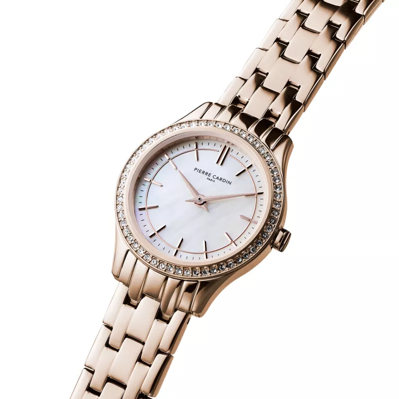 Pierre Cardin Reloj mujer de cuarzo analógico CF.0611.SC.RG - 30mm Oro rosa Acero inoxidable malla
