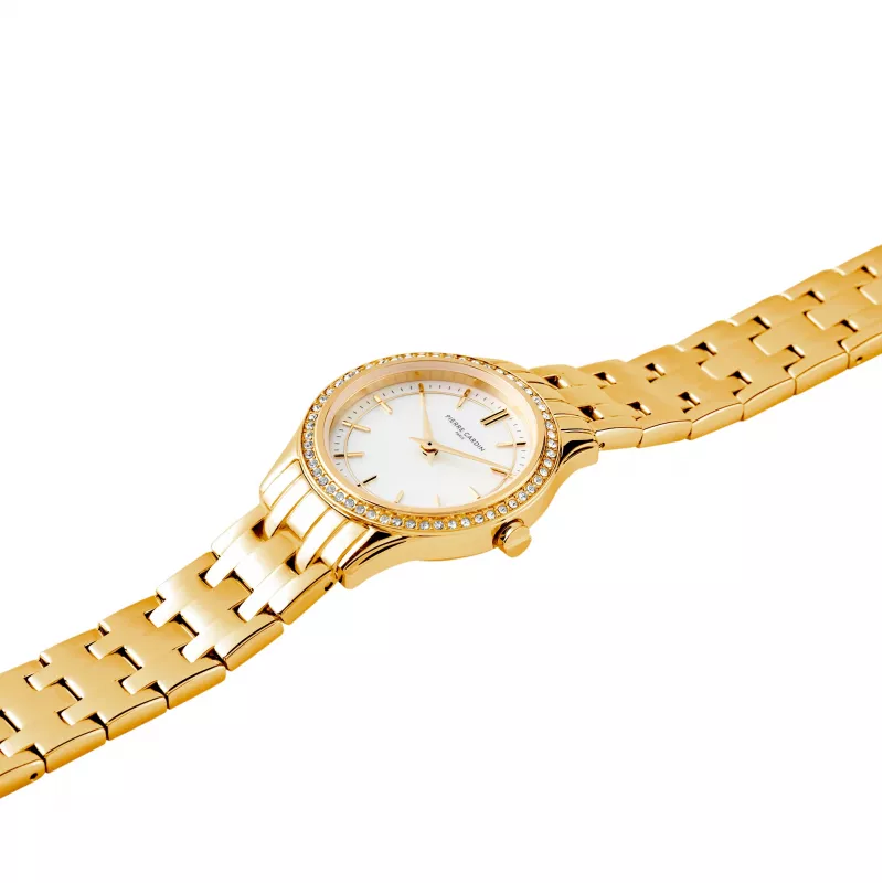 Reloj Pierre Cardin mujer de cuarzo analógico CF.0611.SE.G 30mm malla de acero inoxidable
