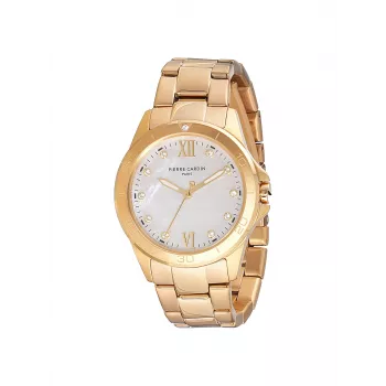 Pierre Cardin reloj mujer cuarzo analógico CF.1009.MG.1 34 mm dorado acero inoxidable