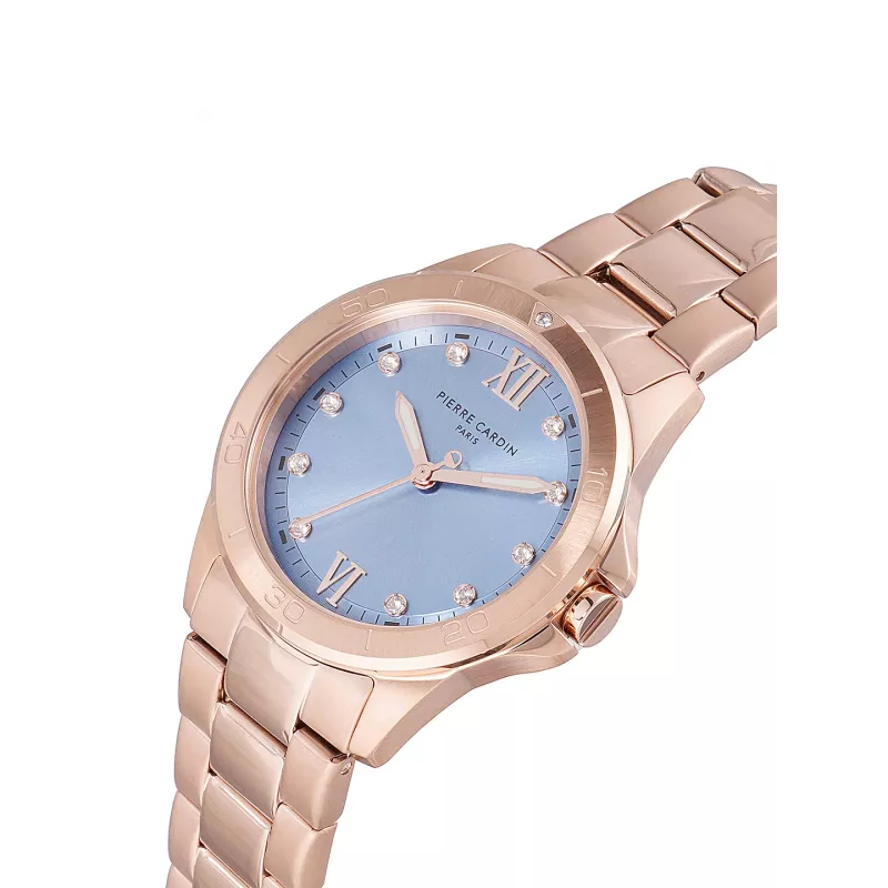 Pierre Cardin Reloj de mujer Cuarzo Analógico CF.1009.MR.2 34mm Oro rosa Acero inoxidable Correa mesh