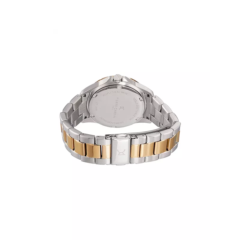 Pierre Cardin Reloj de pulsera de mujer de cuarzo CF.1009.MU - 34 mm Acero inoxidable con esfera de nácar
