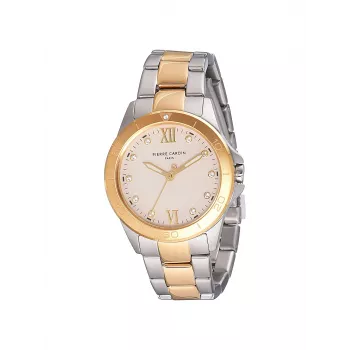 Pierre Cardin Reloj de pulsera de mujer de cuarzo CF.1009.MU - 34 mm Acero inoxidable con esfera de nácar