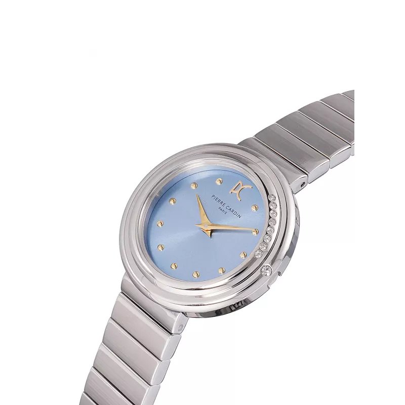 Pierre Cardin Reloj de pulsera de mujer de cuarzo analógico CF.1010.MS 32mm plata acero inoxidable malla