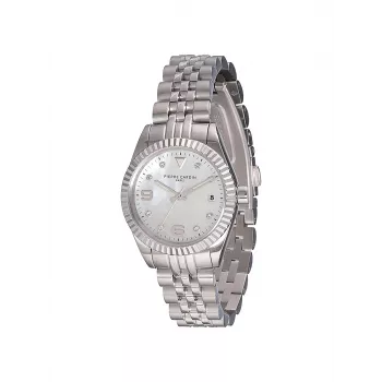 Reloj de mujer Pierre Cardin cuarzo analógico CF.1012.MS 28mm caja de acero inoxidable correa de piel negra