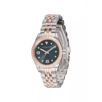 Pierre Cardin Reloj analógico de cuarzo de mujer CF.1012.MU.2 - 28mm oro rosa acero inoxidable correa milanesa