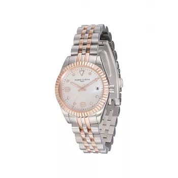 Pierre Cardin Reloj analógico de cuarzo de mujer CF.1012.MU (28mm) Plata Acero inoxidable correa milanesa