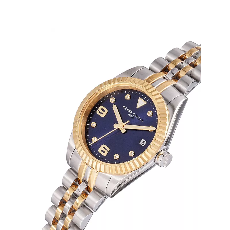 Pierre Cardin Reloj mujer cuarzo analógico CF.1012.MU.3 - 28mm plata acero inoxidable milanés