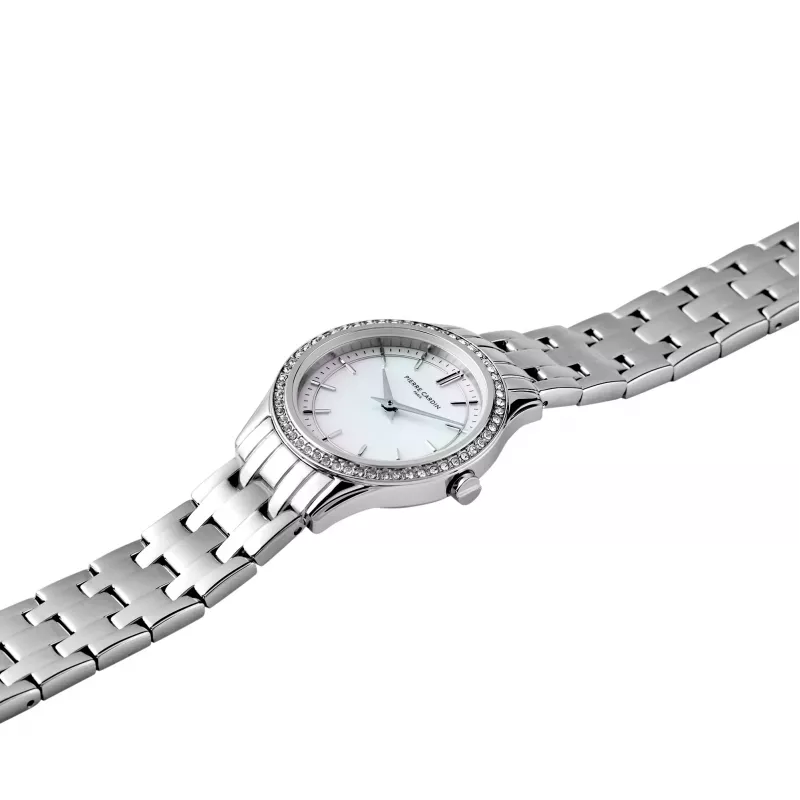 Pierre Cardin Reloj de cuarzo de mujer CF.0611.SJ plata acero inoxidable malla 30mm