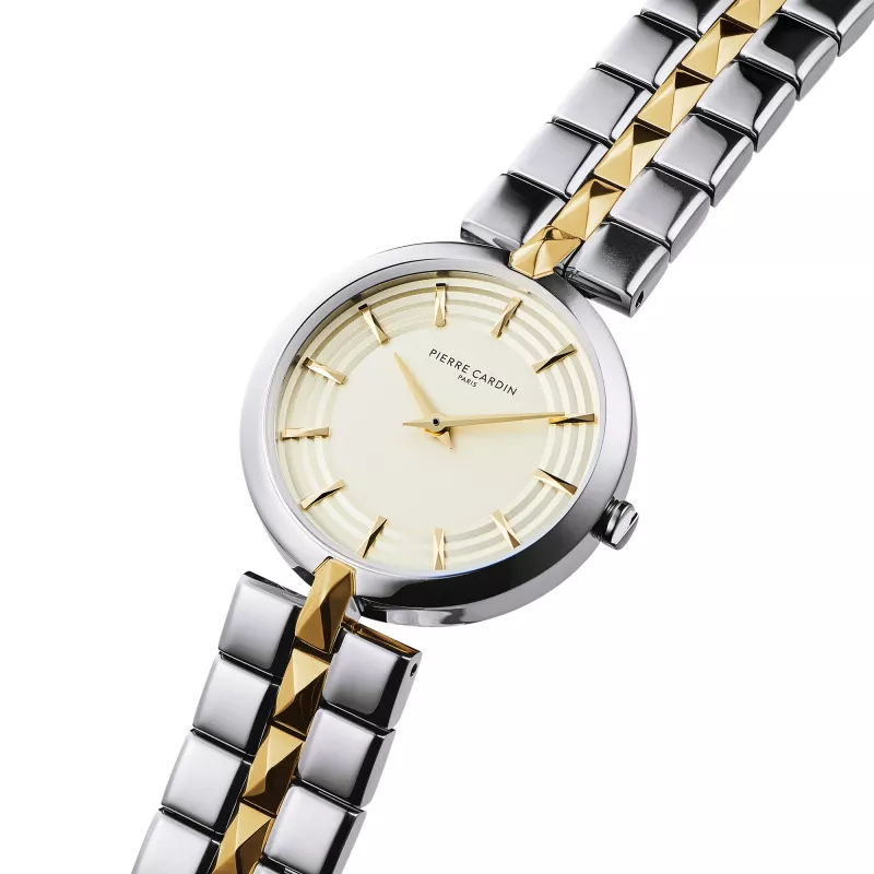 Pierre Cardin Reloj de cuarzo para mujer CF.0707.SU.G 32mm plata acero inoxidable correa milanesa