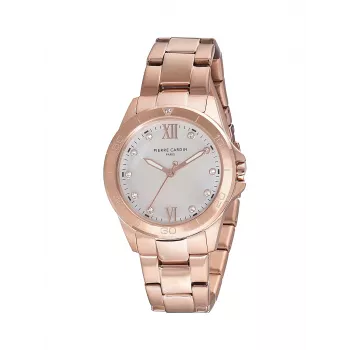 Pierre Cardin Reloj de mujer CF.1009.MR 34mm Correa de malla milanesa de acero inoxidable Cuarzo analógico Esfera nácar