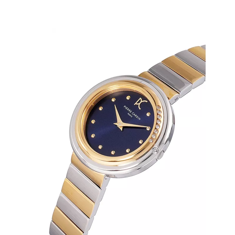 Pierre Cardin Reloj de mujer CF.1010.MU 32mm cuarzo analógico esfera plateada correa de piel marrón