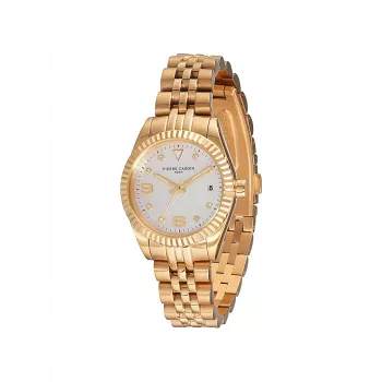 Pierre Cardin Reloj de mujer CF.1012.MG 28mm Acero inoxidable oro rosa malla