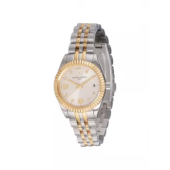 Pierre Cardin Reloj para mujer CF.1012.MU.4 28mm Correa de malla de acero inoxidable Esfera plateada