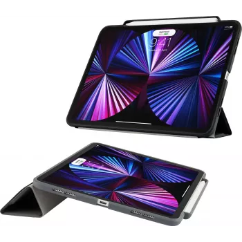 Pipetto Origami No3 Funda con lápiz para iPad Pro 11 (1.ª/2.ª/3.ª/4.ª Gen) Negro