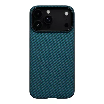 PITAKA funda MagSafe ultrafina para iPhone 17 Pro negro/azul Twill