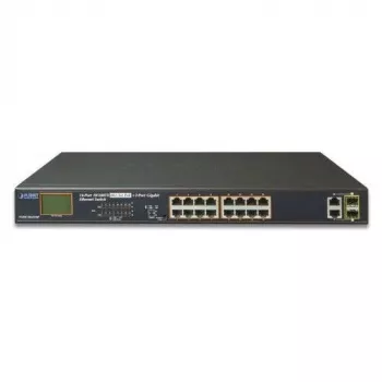 PLANET FGSW-1822VHP switch gestionado PoE+ de 18 puertos con 16x Fast Ethernet y 2x uplinks combo Gigabit