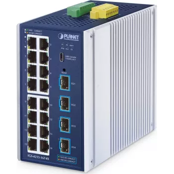 PLANET IGS-4215-16T4X Switch gestionado industrial L2/L4 - 16 puertos 10/100/1000 + 4 SFP