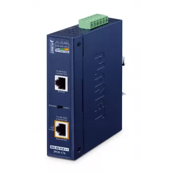 PLANET IPOE-176 Extensor PoE industrial, 1 puerto Gigabit PoE++ a 4 puertos PoE+ (IP30)
