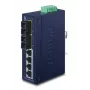 PLANET ISW-621TS15 switch Fast Ethernet industrial L2 no gestionado con 4x 10/100 + 2x 100Base-FX SC multimodo, montaje en carril DIN/pared, -40 a 75 °C
