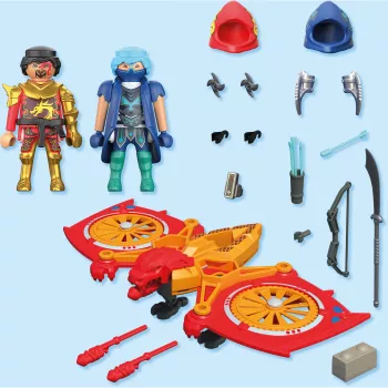 Playmobil 71833 Heroes: dron héroe contra ninja malvado